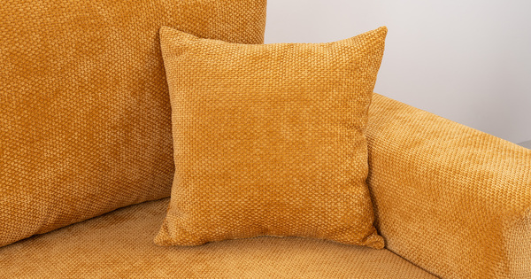 Диван-кровать угловой Оксфорд 714 композиция 5, STORM 8 горчичный, модульная система, сборка на любую сторону