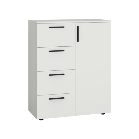 Прихожая Эйр композиция 1 белый PE шагрень, собирается на любую сторону