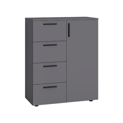 Комод Эйр 16.241 серый графит 0162 РЕ, собирается на любую сторону