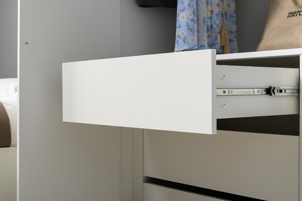 Шкаф комбинированный Эйр 13.182 белый PE шагрень