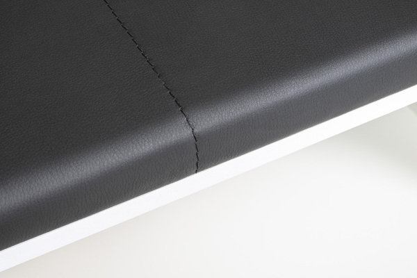 Тумба для обуви Эйр 16.130 белый PE шагрень, кожзам HOLST black