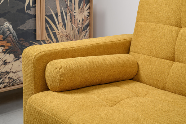 Диван-кровать прямой Эмили ТД 914 велюр горчичный