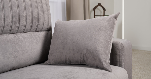 Диван-кровать прямой Изабель ТД 737 велюр Романс вижион серо-бежевый