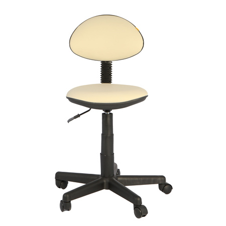 Кресло без подлокотников Логика обивка кожзам бежевый, крестовина пластик, без качания