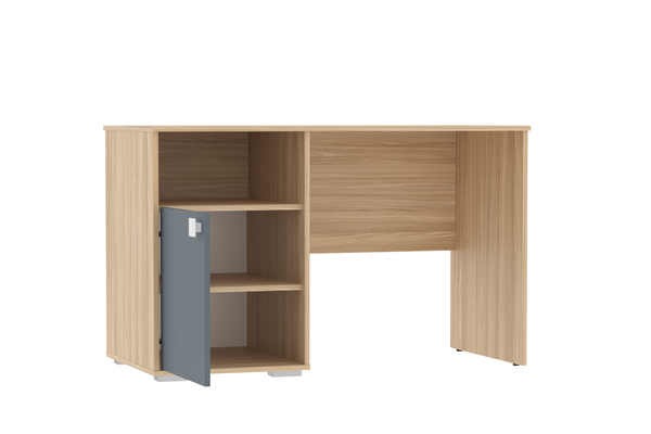 Детская комната Элиот композиция 6 белый фасадный, маренго, баунти песочный (собирается на любую сторону, спальное место 90 х 200)