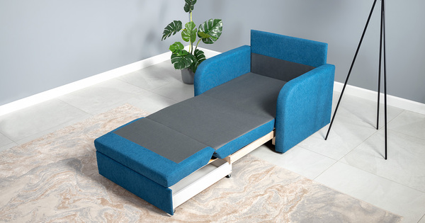 Кресло-кровать Тео (85) ТК 908 велюр Danco 784 синий